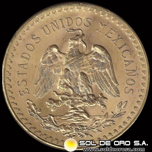 MÉXICO - 50 PESOS, 1821 - 1947 - MONEDA DE ORO